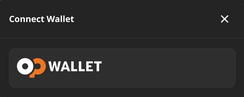 Connect Wallet Modal Dark