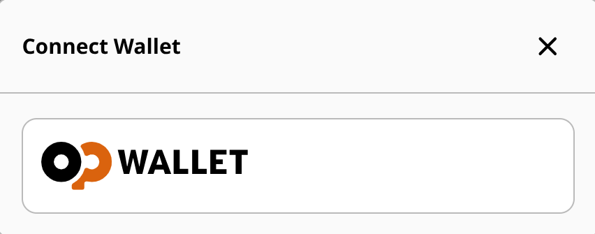 Connect Wallet Modal Light