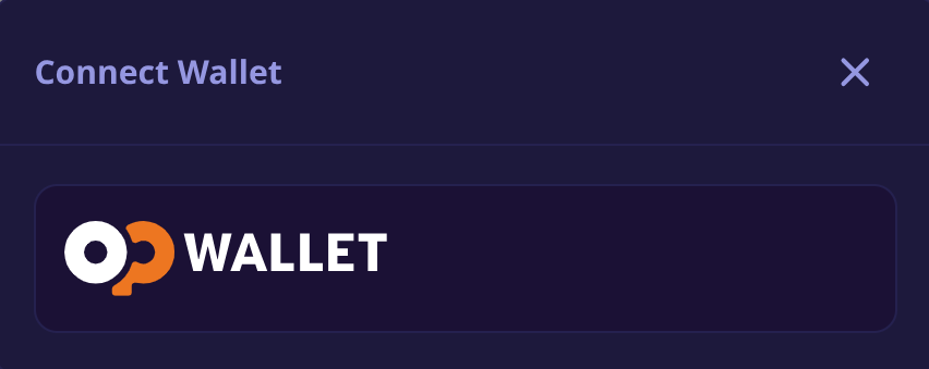 Connect Wallet Modal Moto